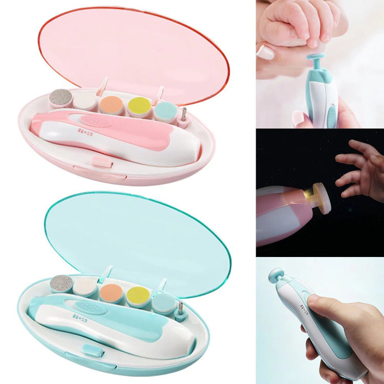 [ Y.M Traders ]Baby Nail Trimmer Electric Baby Nail Clipper Toes Fingernails Care Trim | Baby Nail File with LED Light Safe for Infant Toddler Kids or Womenv