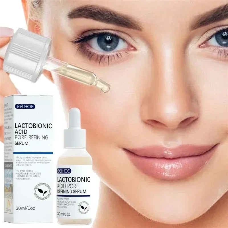 Lactobionic Acid Face Serum Pore Shrink Hyaluronic Acid Moisturizing Nourishing Firming Brighten Beauty Salicylic Acid Serum – Anti-Acne Face Serum & Dark Spot Correcting Serum for Glowing Skin | Acne Skin Care Products 30ml