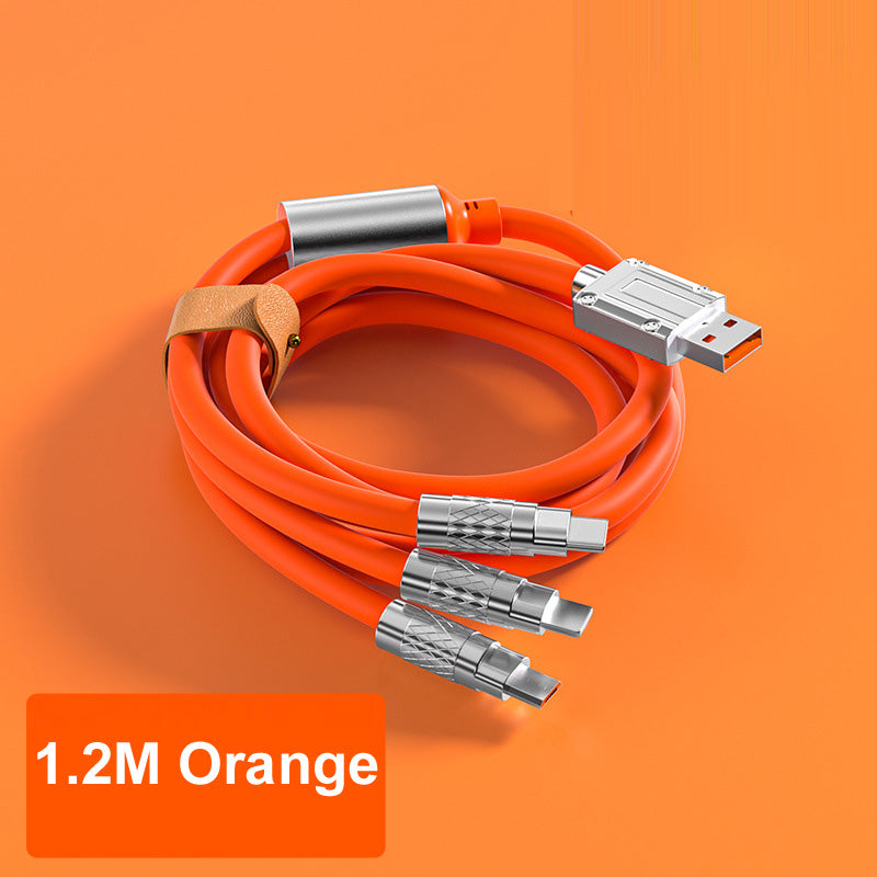 Xiaomi 120W Data Cable Fast Charging 6A 3 In 1 Type C Cable Micro USB For IPhone Charging Cable For Xiaomi Samsung Digital Cable