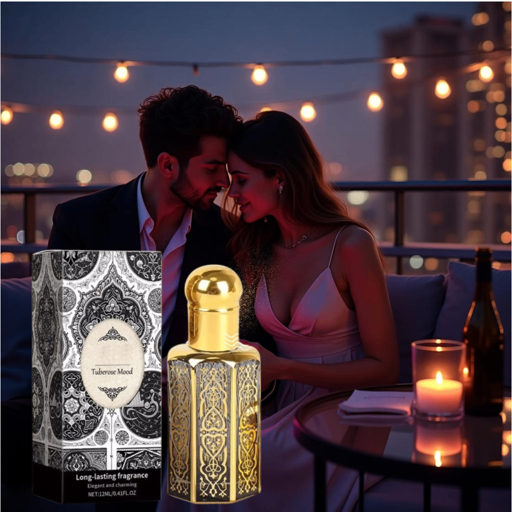 Non-Alcoholic Arab Charming Perfume – Long-Lasting Essential Oil Fragrance for Men & Women | Warm & Romantic Kiss Scent | Alcohol-Free Luxury Arabian Attar | Captivating Fashion Perfume for Attraction & Intimacy 12ML
