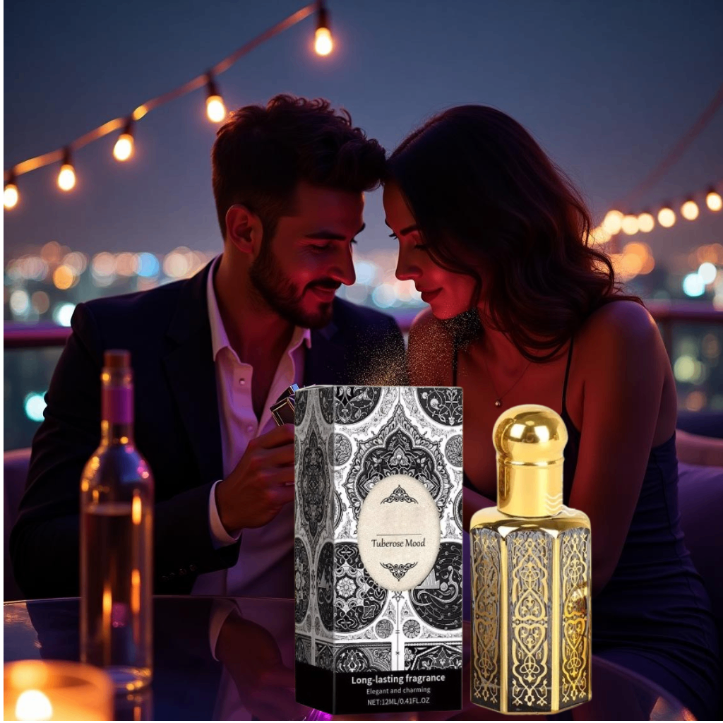 Non-Alcoholic Arab Charming Perfume – Long-Lasting Essential Oil Fragrance for Men & Women | Warm & Romantic Kiss Scent | Alcohol-Free Luxury Arabian Attar | Captivating Fashion Perfume for Attraction & Intimacy 12ML