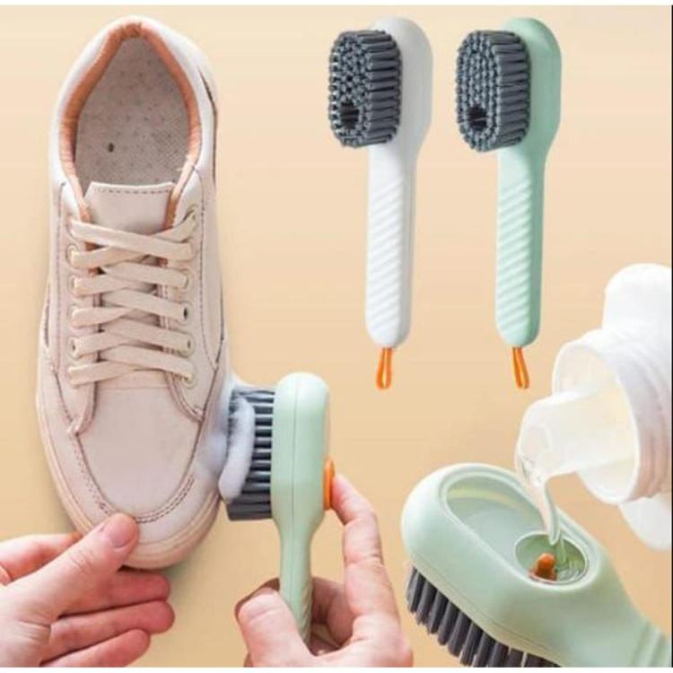 Multifunctional Cleaning Shoe Brush Soft Bristle Automatic Liquid Dispensing Brush Long Handle Brush Household Cleaning Tools
