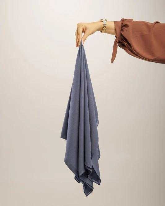 Charcoal grey Georgette Hijab