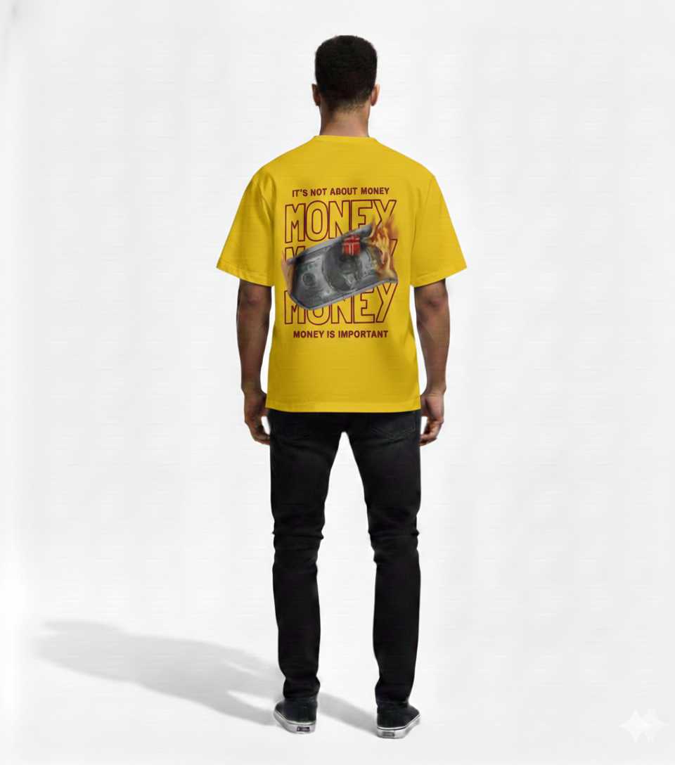 Money Statement Graphic Oversized T-Shirt