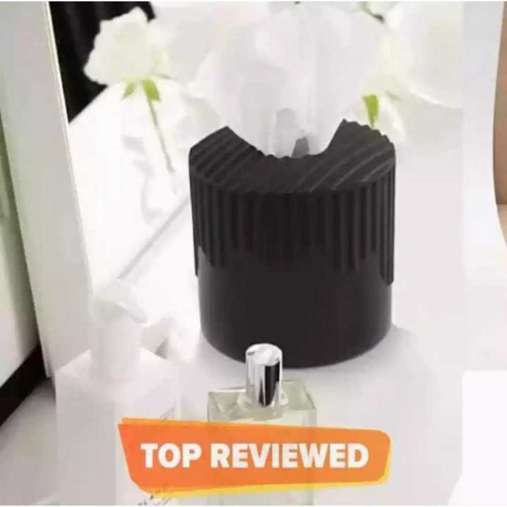 Modern Round Tissue Box Holder – Luxury Striped Living Room Organizer