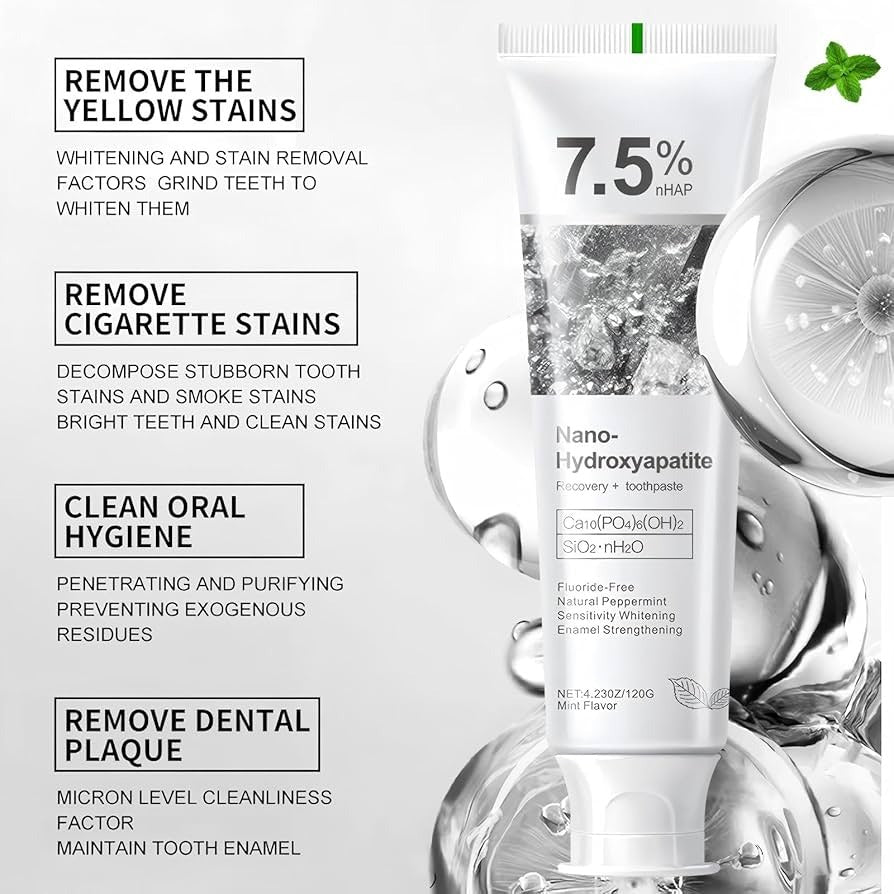 Holydeer 7.5 Percent Nano Hydroxyapatite Toothpaste 120G Enamel Repair Sensitivity Relief Whitening Practical Choice For Daily Oral Care
