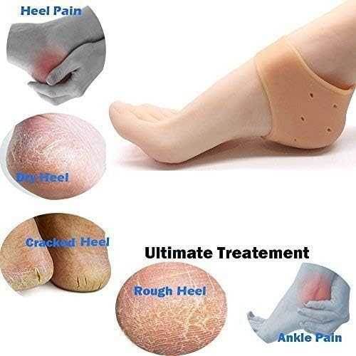 Silicone Half-Heel Socks – Anti-Crack Gel Sleeves for Dry & Cracked Heels