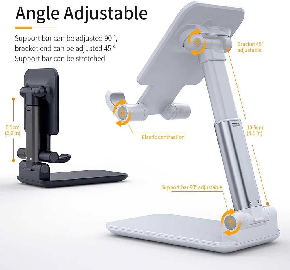 Smart Foldable Mobile Stand – Adjustable Desktop Holder for iPhone & Android