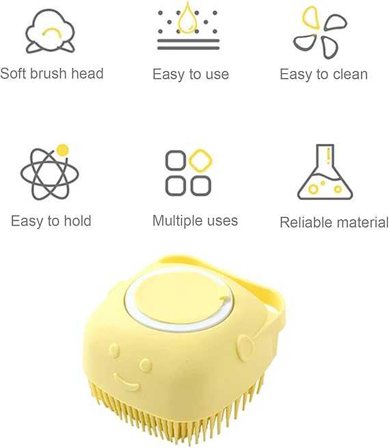 Silicone Bath Brush – Soft Body Scrubber with Soap Dispenser (Random Colour)