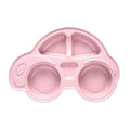 Car-Shaped Kids' Meal Set – 4 Pcs Divided Plate with Spoon & Sticks