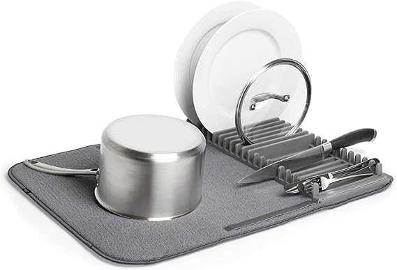 Ultra-Absorbent Dish Drying Mat – Large Microfiber Kitchen Drainer Pad