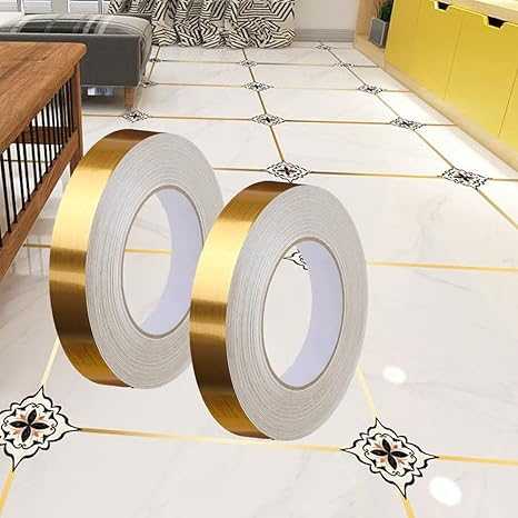 Self-Adhesive Golden Decoration Tape – Waterproof Metallic Wall & Floor Trim