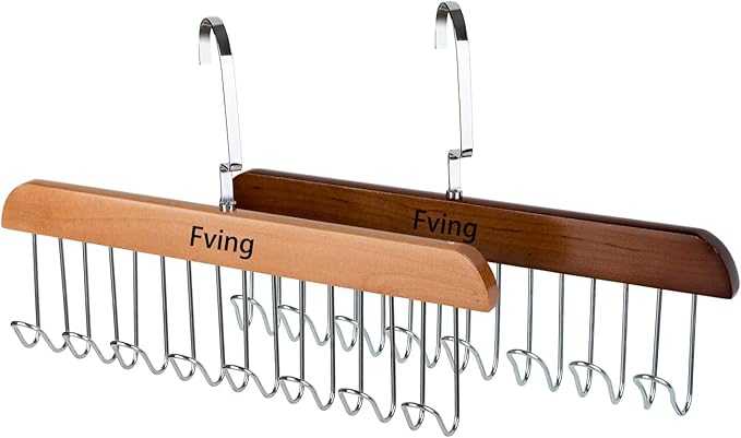 Wooden Multi-Hook Hanger – Compact 8 Hook Storage Rack for Hanging Clothes & Personal Items