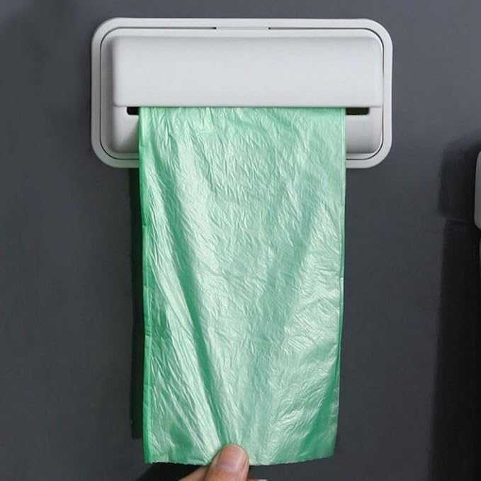 Wall-Mounted Garbage Bag Storage Box – Adhesive Kitchen Bag Dispenser