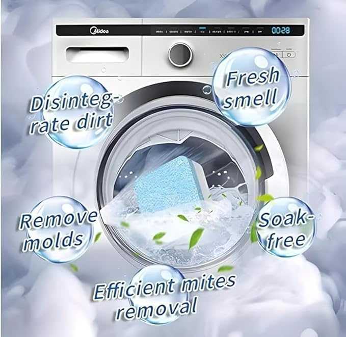 12 PCS Washing Machine Cleaning Tablets – Deep Decontaminating Effervescent Cleaner