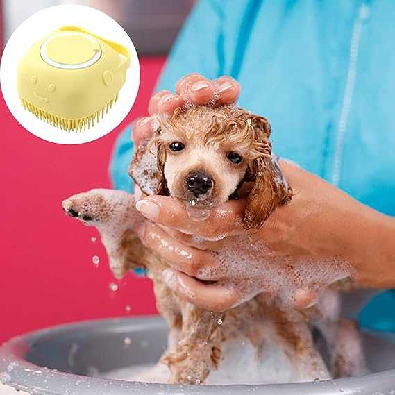 Silicone Bath Brush – Soft Body Scrubber with Soap Dispenser (Random Colour)