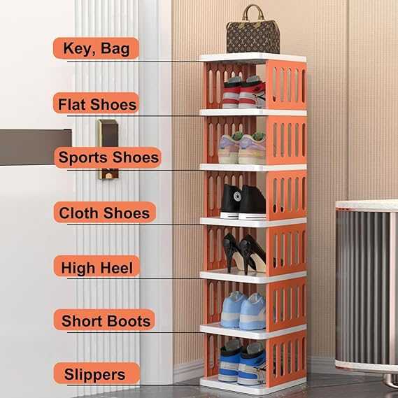 New Lock Narrow Shoerack Multi Organizer – Space Saving DIY Storage Cabinet