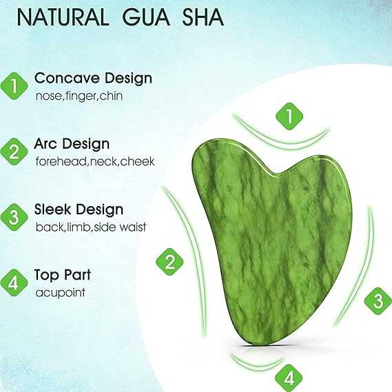 Natural Marble Jade Roller & Gua Sha Set – 2-in-1 Facial Massager Kit