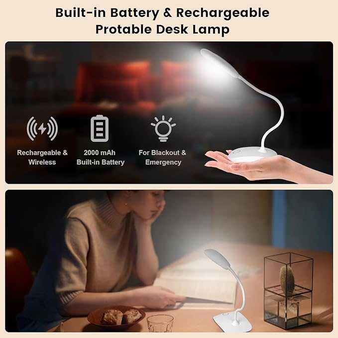 LED Desk Lamp with Touch Control – Eye Protection Study Table Light