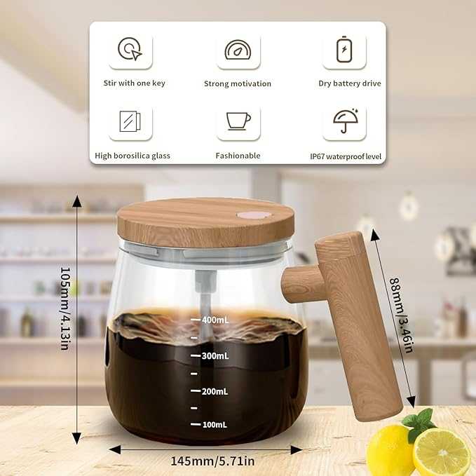 Auto Rechargeable Mixing Mug – 400ml Self-Stirring Coffee Cup with USB