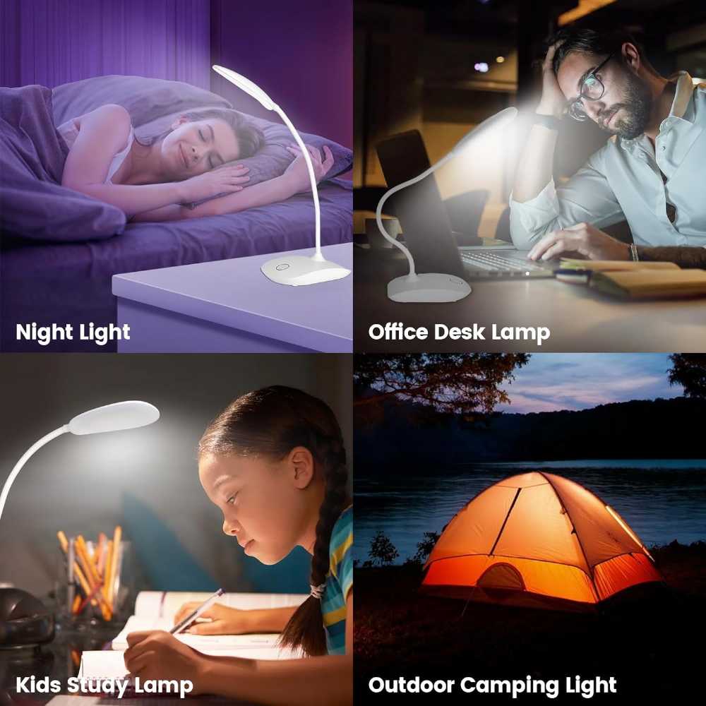 LED Desk Lamp with Touch Control – Eye Protection Study Table Light