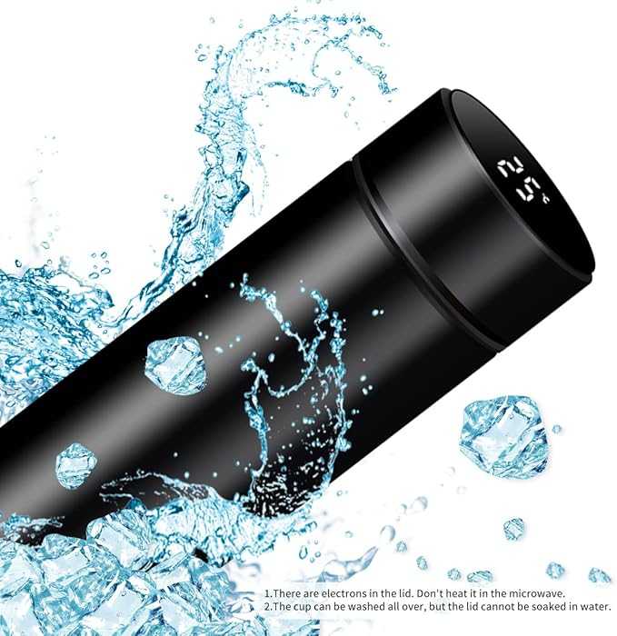 500ml Smart Water Bottle – LED Temperature Display Stainless Steel Flask