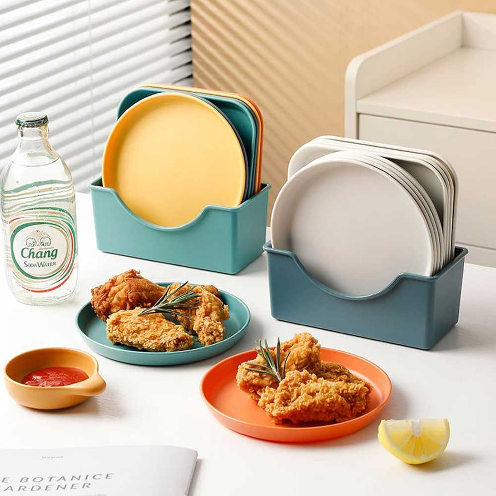 10 Pcs Premium Dinner Plate Set – Durable Multi-Purpose Serving Plates