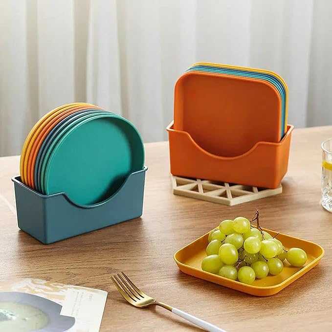 10 Pcs Premium Dinner Plate Set – Durable Multi-Purpose Serving Plates