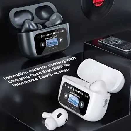 A9 Pro Wireless Earbuds White Bluetooth 5.3 HD Stereo Sound TWS