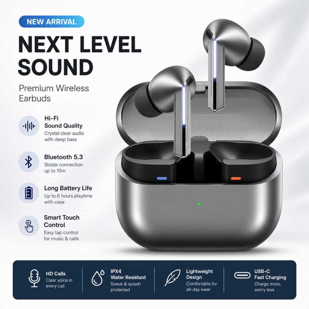 Samsung Galaxy Buds 3 Pro Black | ANC Wireless Bluetooth Earbuds | Adaptive AI Sound