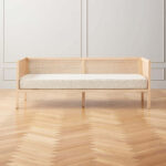 DANNA-IVORY RATTAN DAYBED w/ WHITE MATTRESS