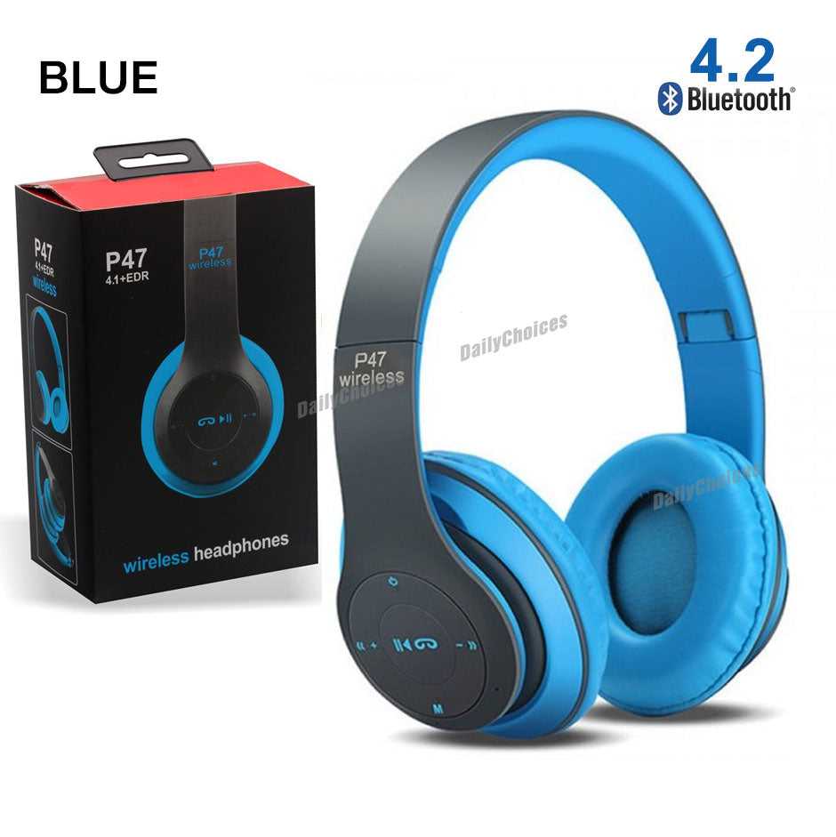 P47 Wireless Headphones Bluetooth Foldable Headset with FM Radio