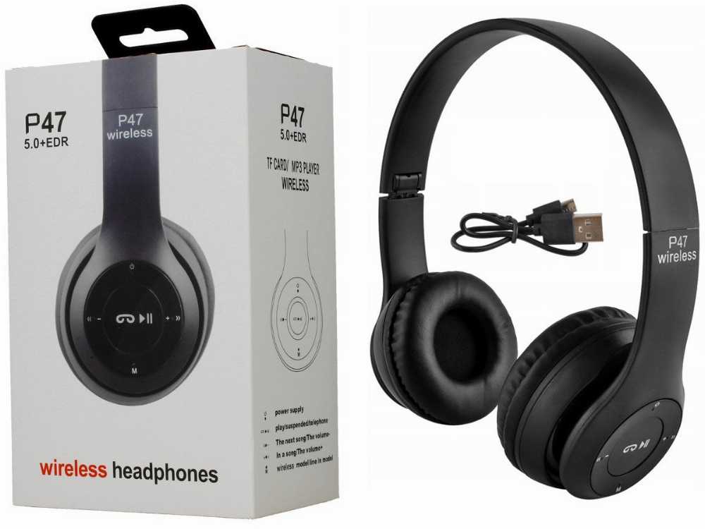 P47 Wireless Headphones Bluetooth Foldable Headset with FM Radio