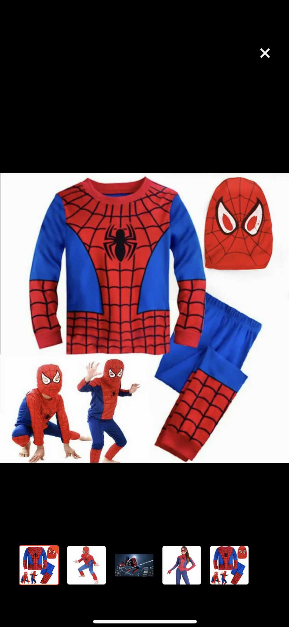 Complete Spiderman Costume for kids