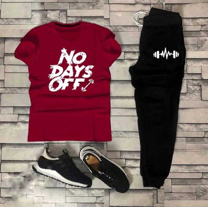 Trendy Tag Printed Summer Tracksuit For Men & Boys Tee-shirt with trousers New Design Round Neck Half Sleeves T Shirts Top Quality Gym Wear/Casual and comfortable Pair T-Shirt and Trouser