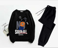 Trendy Tracksuit Print Thick & Fleece Fabric Full Sleeves Rib Sweatshirt with trouser for Winter for Trendy sweatshirt Fashion Wear tracksuit for Men / Boys