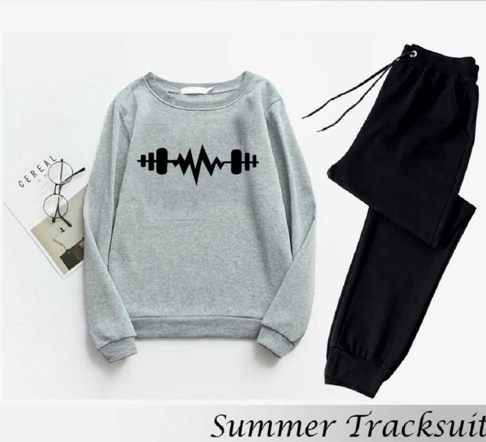 Trendy Tracksuit Print Thick & Fleece Fabric Full Sleeves Rib Sweatshirt with trouser for Winter for Trendy sweatshirt Fashion Wear tracksuit for Men / Boys