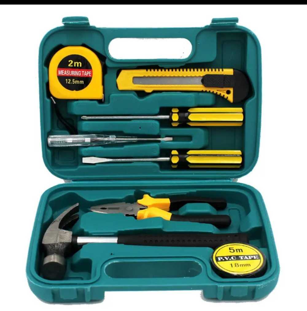 Complete 8 PCS Professional Tool Box | Essential Tools for Mechanics & Home Use