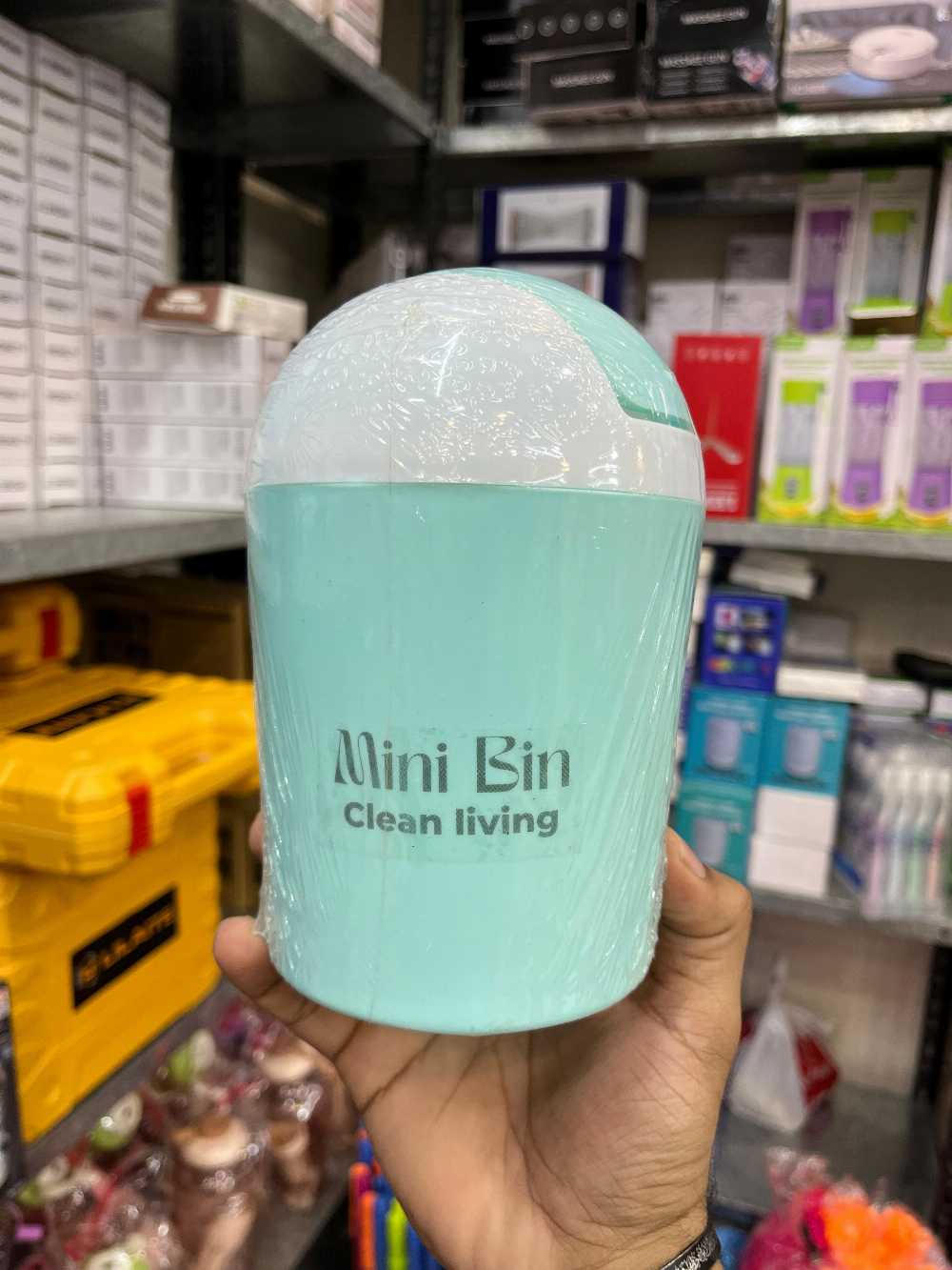 Mini Desktop Dustbin – Small Pop-Up Trash Can for Office & Study Table