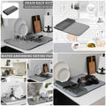 Ultra-Absorbent Dish Drying Mat – Large Microfiber Kitchen Drainer Pad