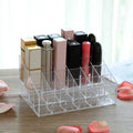 24 Grid Makeup Organizer – Crystal Clear Acrylic Lipstick & Jewelry Holder