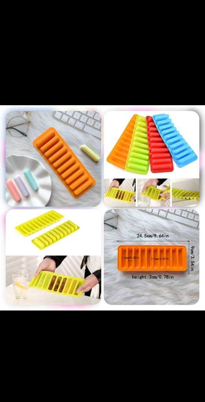 Ice-Line Silicone Tray – Narrow Strip Ice Mold for Water Bottles