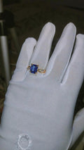 Elegant Emerald-Cut Gemstone Gold Rings