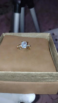 Radiant-Cut Solitaire Ring with Pavé Band