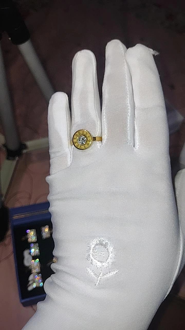 Roman Numeral Solitaire Statement Ring