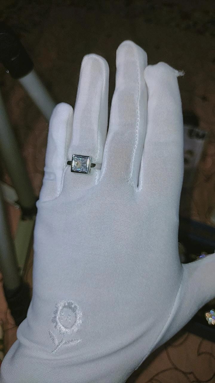 Elegant Princess-Cut Bezel Ring