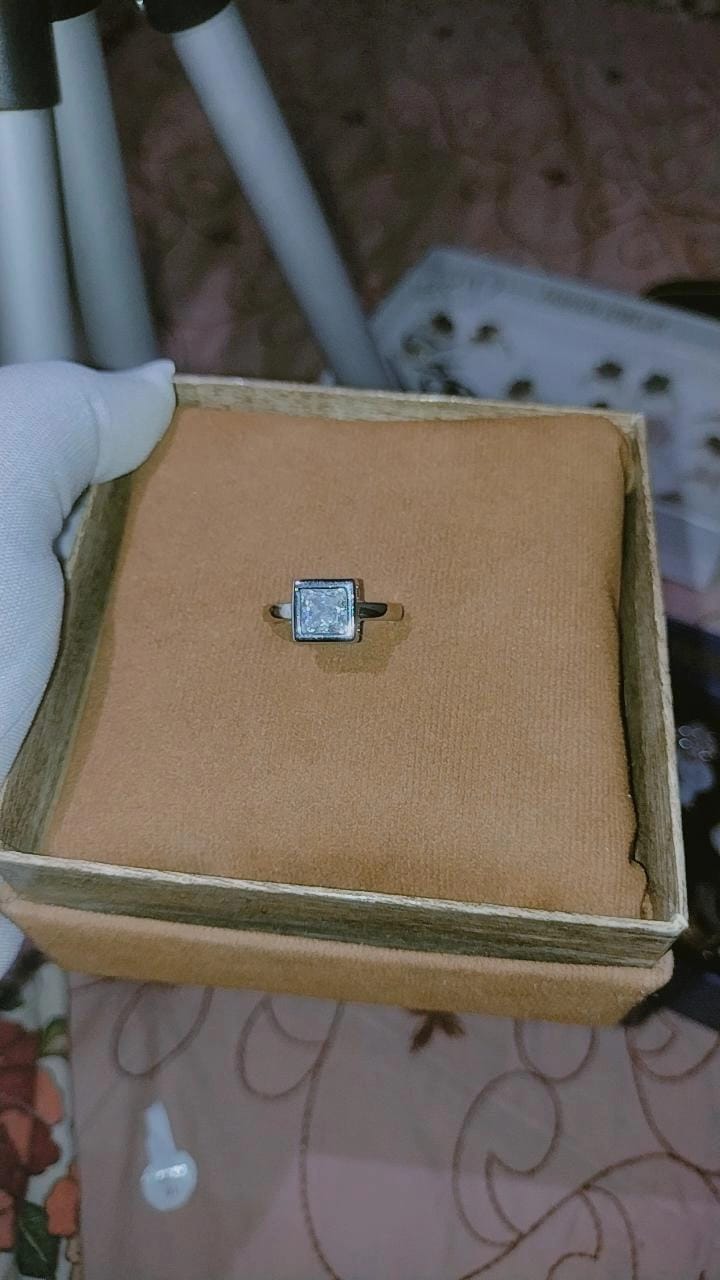 Elegant Princess-Cut Bezel Ring