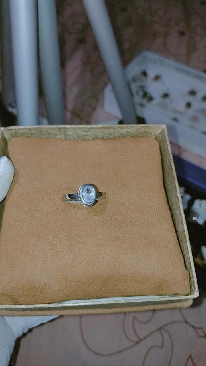 Elegant Oval Solitaire Bezel Ring
