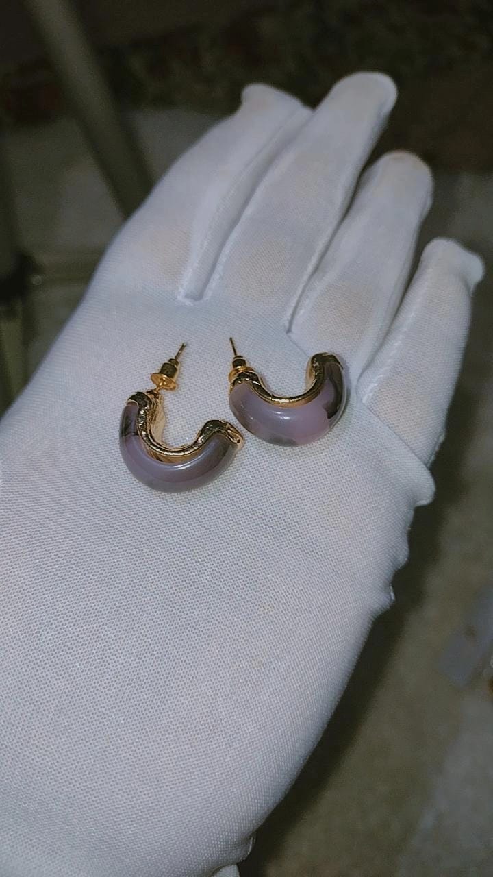 chunky hoop earrings