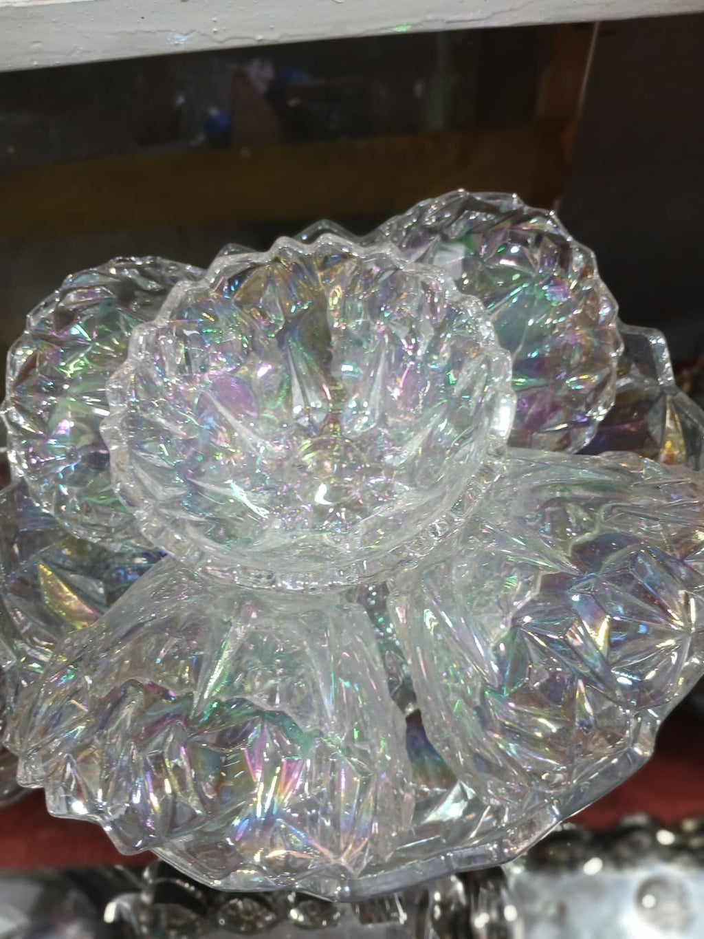 KitchCraft Iridescent Glass Bowl Set